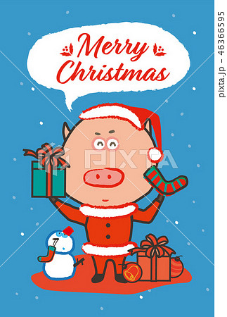 グリティングカード 豚ちゃんのサンタクロース pig in santa claus costume グリティングカード 豚ちゃんのサンタクロース pig in santa claus costume 46366595