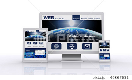 レスポンシブ ウェブサイト デザイン 46367651