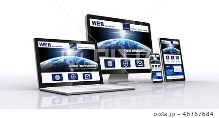 レスポンシブ ウェブサイト デザイン 46367684