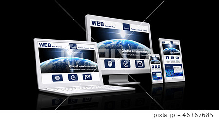 レスポンシブ ウェブサイト デザイン 46367685