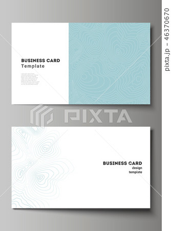 The minimalistic abstract vector illustration of the editable layout of two creative business cards 46370670