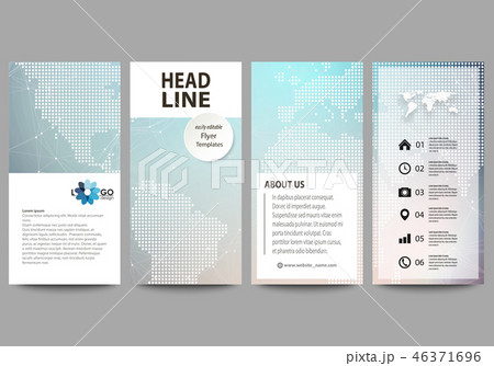 The minimalistic abstract vector illustration of editable layout of four modern vertical banners 46371696