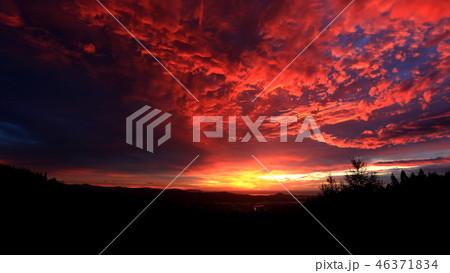 気仙沼市民の森の朝焼け 気仙沼市民の森の朝焼け 46371834