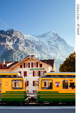 Grindelwald train at Kleine Scheidegg station Grindelwald train at Kleine Scheidegg station 46374402