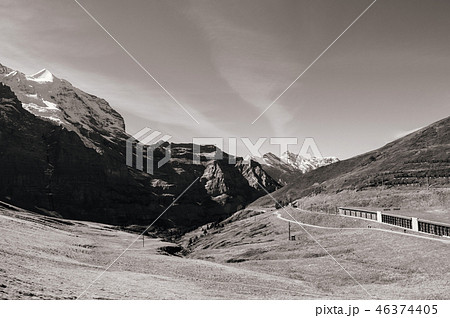 View of Swiss alps mountain rage at Eigergletscher View of Swiss alps mountain rage at Eigergletscher 46374405