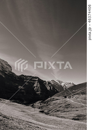 View of Swiss alps mountain rage at Eigergletscher 46374406