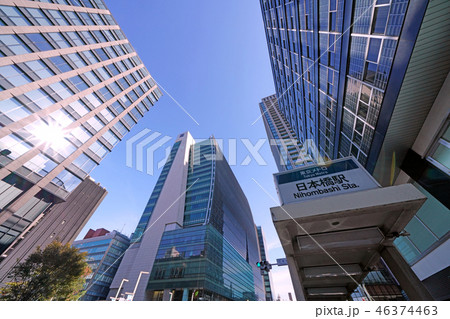 日本の東京都市景観 日本橋の街並みを望む 46374463