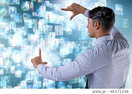 Collage of photos with businessman Collage of photos with businessman 46375246