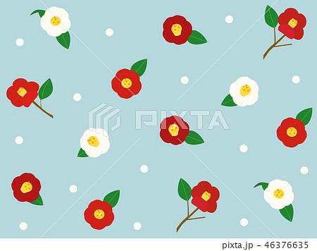 椿10 背景 壁紙 花 植物 可愛いのイラスト素材 46376635 Pixta