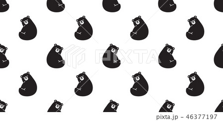 Bear seamless pattern vector polar Bear tile  46377197