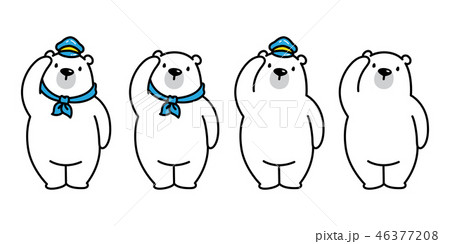 Bear vector polar Bear logo icon hat cap scarf 46377208