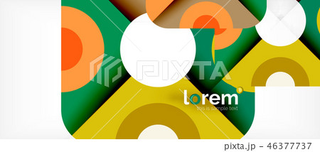 Colorful trendy geometric shapes background 46377737