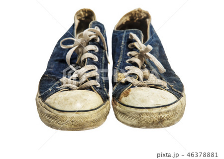 Pair of old blue sneakers 46378881