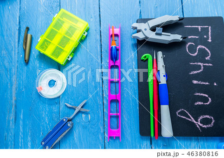 Fisherman's tools. Accessories for fishing. Fisherman's tools. Accessories for fishing. 46380816
