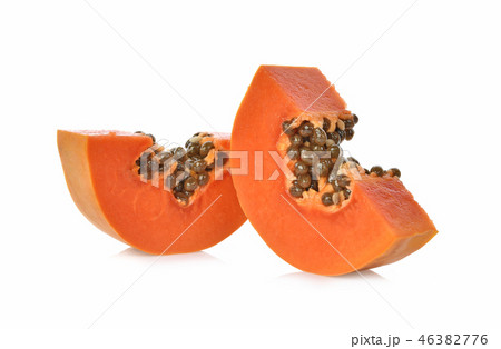 papaya isolated on a white background 46382776