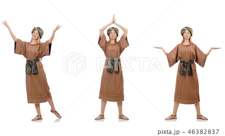 Beautiful religious nun isolated on white Beautiful religious nun isolated on white 46382837