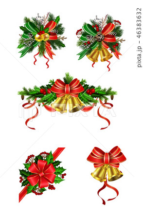 Christmas festive decoration from christmas tree branches Christmas festive decoration from christmas tree branches 46383632