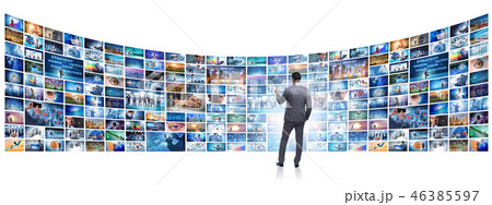Collage of photos with businessman 46385597