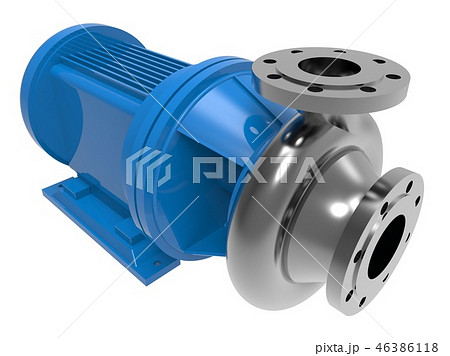 Electric water pump 3d illustration isolated on the white background 46386118