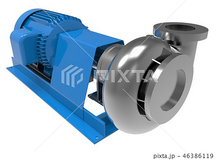 Electric water pump 3d illustration isolated on the white background 46386119