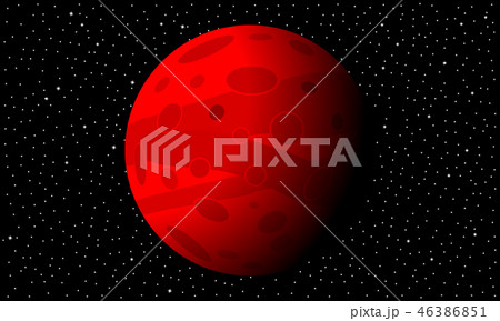 Planet and starry sky. Planet and starry sky. 46386851