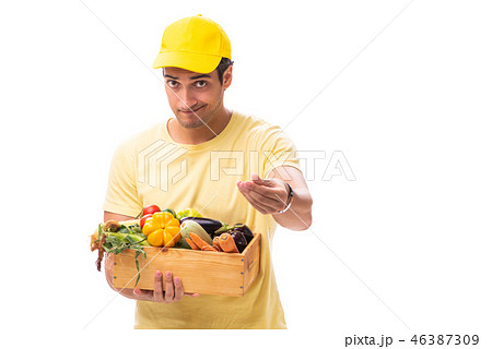 Concept of shopping delivery isolated on white background 46387309