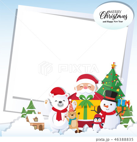 Christmas background with Santa Claus 46388835