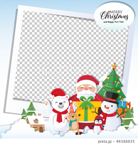 Christmas background with Santa Claus 46388835