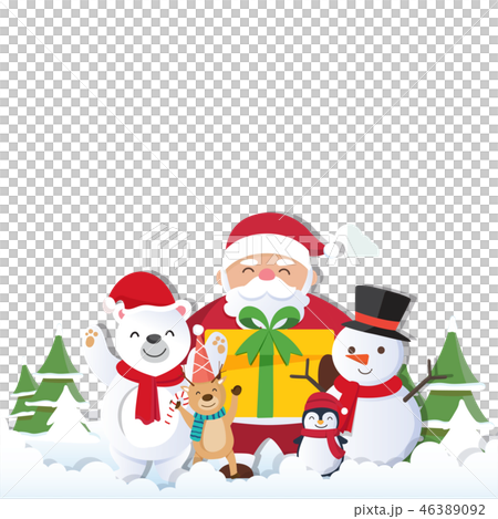 Christmas Background With Santa Claus のイラスト素材