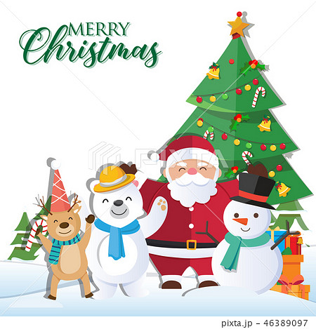 Christmas background with Santa Claus - Stock Illustration [46389097] -  PIXTA