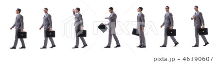 Young elegant businessman isolated on white  46390607