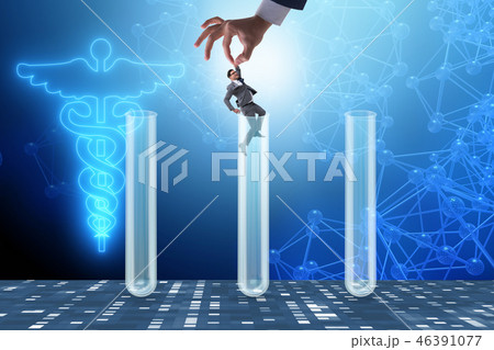 Artificial intelligence concept with businessman out of tube Artificial intelligence concept with businessman out of tube 46391077