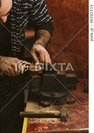 Work in carpentry shop 46392514