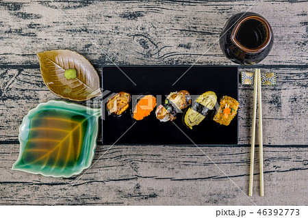 Sushi, Popular Japanese Cuisine. Sushi, Popular Japanese Cuisine. 46392773