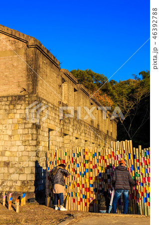 川棚片島竹灯籠まつり　夕景　魚雷発射試験場跡　【長崎県東彼杵郡】 46392788