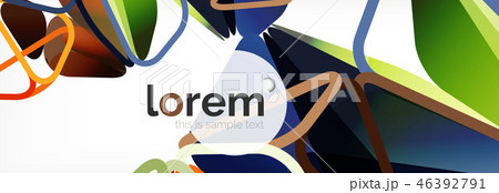 Vector colorful geometric triangle background, crystal banner design 46392791