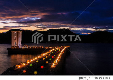 川棚片島竹灯籠まつり 夜景 魚雷発射試験場跡 【長崎県東彼杵郡】 川棚片島竹灯籠まつり 夜景 魚雷発射試験場跡 【長崎県東彼杵郡】 46393163