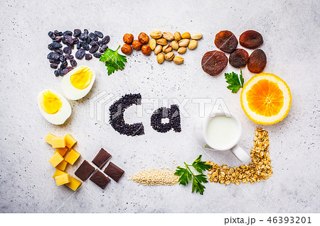 Healthy products sources of calcium. 46393201