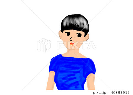 無表情の女性。 46393915