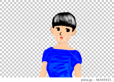 無表情の女性。 46393915