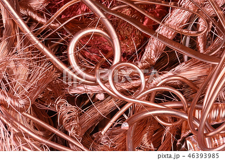 Closeup of copper wire raw materials Closeup of copper wire raw materials 46393985