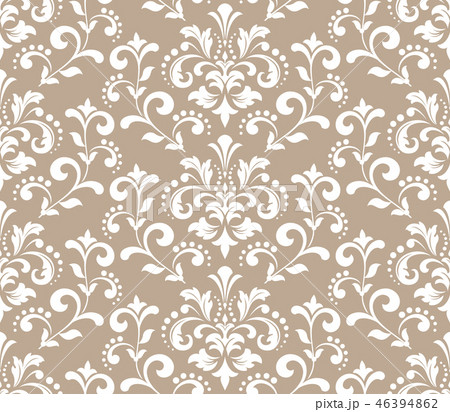 Floral pattern. Vintage wallpaper in the Baroque Floral pattern. Vintage wallpaper in the Baroque 46394862