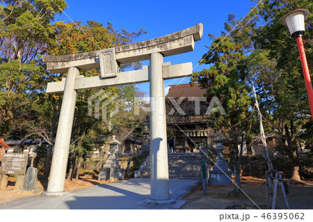 冬の香椎宮 鳥居 福岡県福岡市東区香椎4 16 1の写真素材