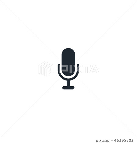 Simple microphone icon Simple microphone icon 46395502