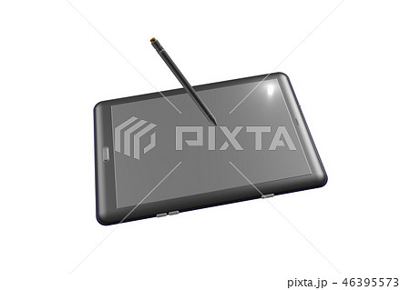 タブレット　(タッチペン付き)　透過イメージ　(コンピューターグラフィック) 46395573