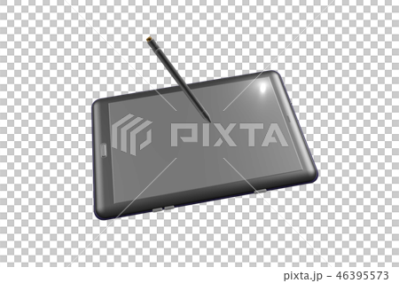 タブレット　(タッチペン付き)　透過イメージ　(コンピューターグラフィック) 46395573