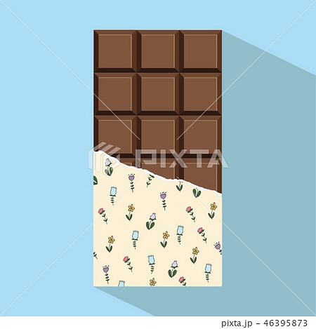 chocolate bar vector minimal flat design style 46395873