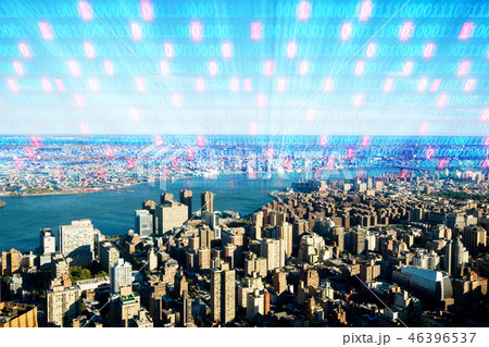 Concept of modern digital city and innovation 46396537