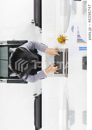 Happy business woman in office. Happy business woman in office. 46396747