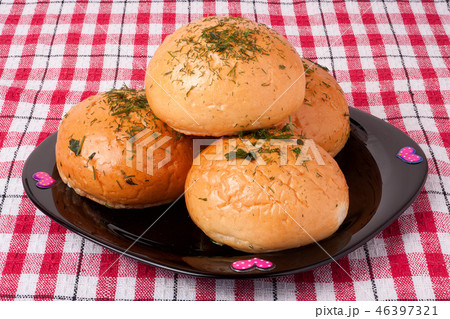 Garlic bread on a plate 46397321